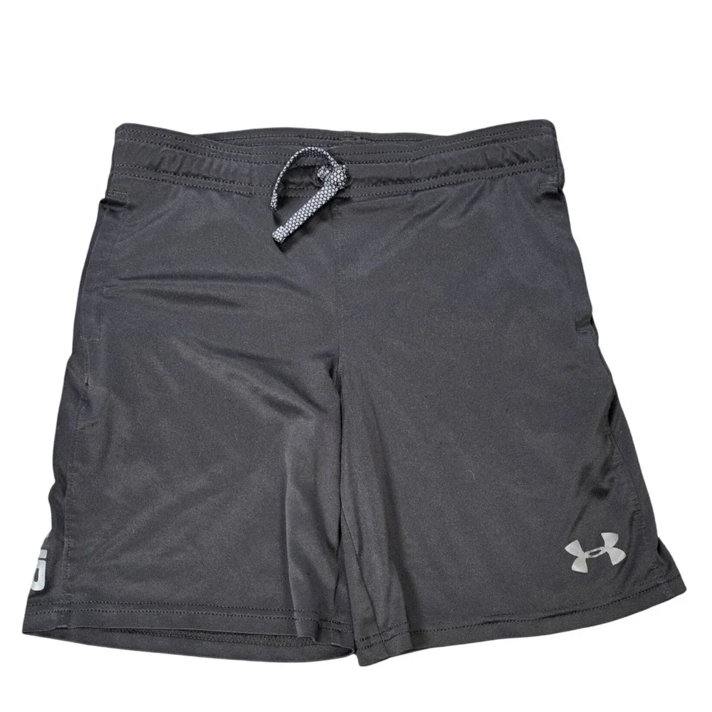 Under Armour HeatGear‎ Athletic Shorts Boy's Size YSM Black Loose Fit